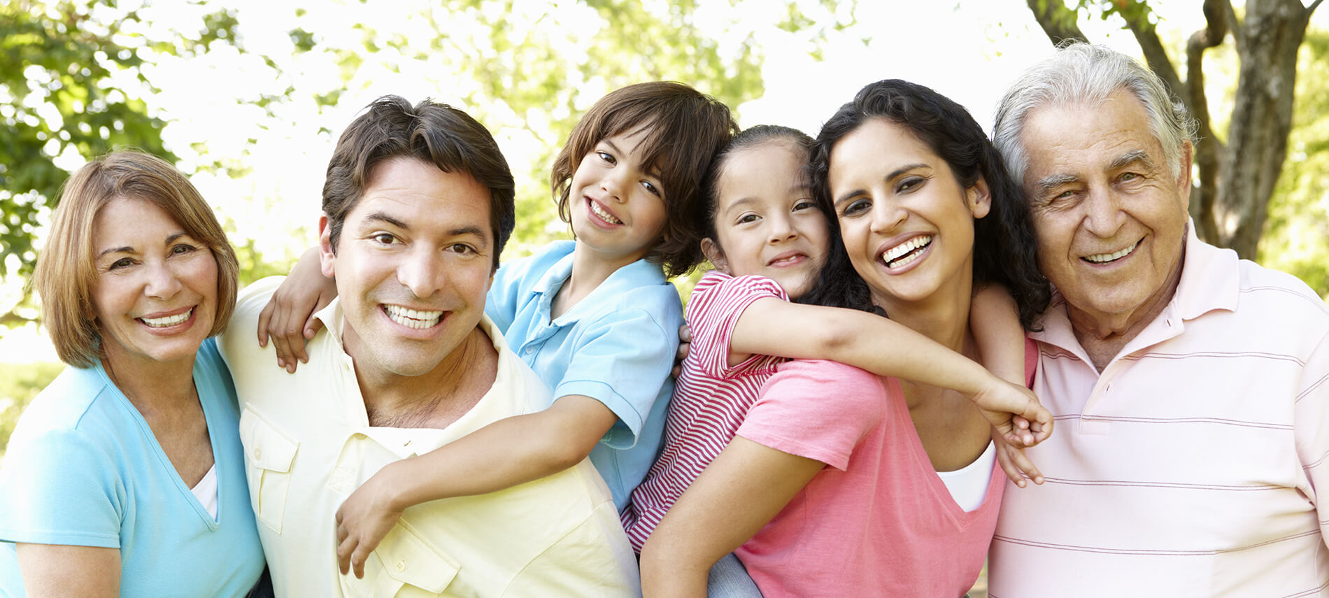 Multi-generational Hispanic family